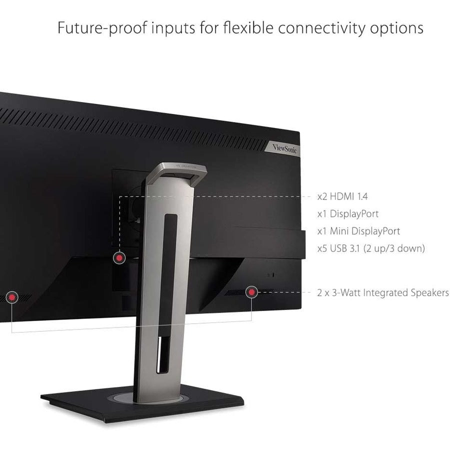 Viewsonic Vg Series Vg3448 Led Display 86.6 Cm (34.1") 3440 X 1440 Pixels Ultrawide Quad Hd Black