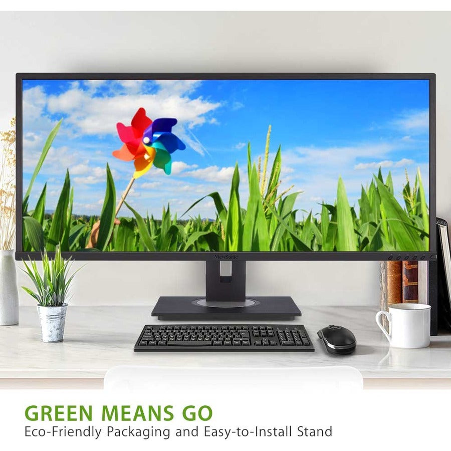 Viewsonic Vg Series Vg3456 Computer Monitor 86.6 Cm (34.1") 3440 X 1440 Pixels Ultrawide Quad Hd Led Black