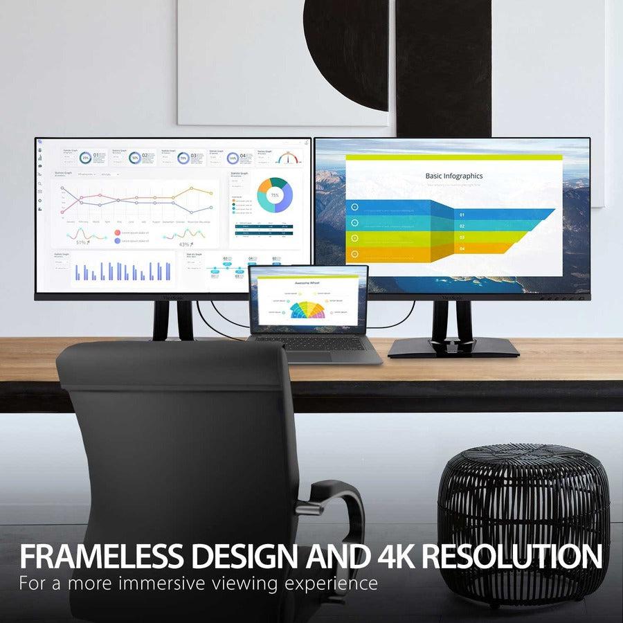 Viewsonic Vp2756-4K Computer Monitor 68.6 Cm (27") 3840 X 2160 Pixels 4K Ultra Hd Led Black