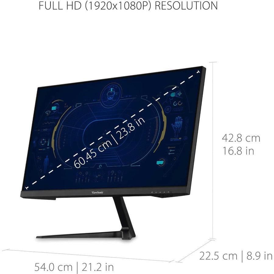 Viewsonic Vx Series Vx2418-P-Mhd Computer Monitor 61 Cm (24") 1920 X 1080 Pixels Full Hd Led Black