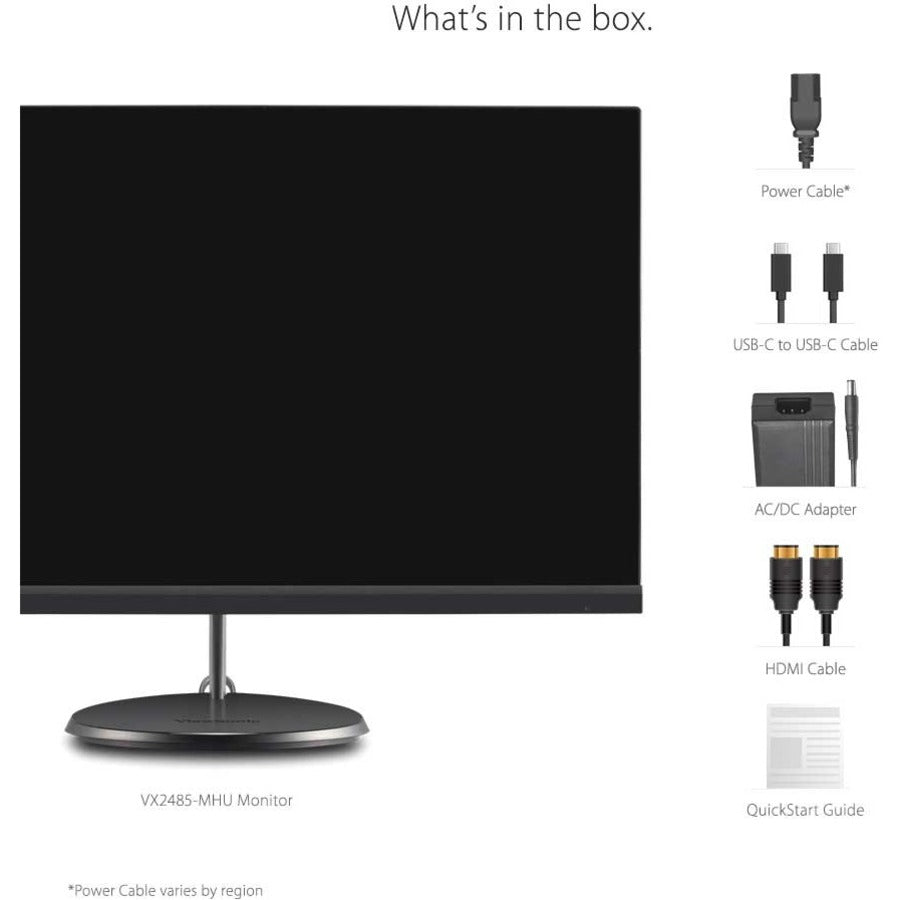 Viewsonic Vx Series Vx2485-Mhu Led Display 61 Cm (24") 1920 X 1080 Pixels Full Hd Black