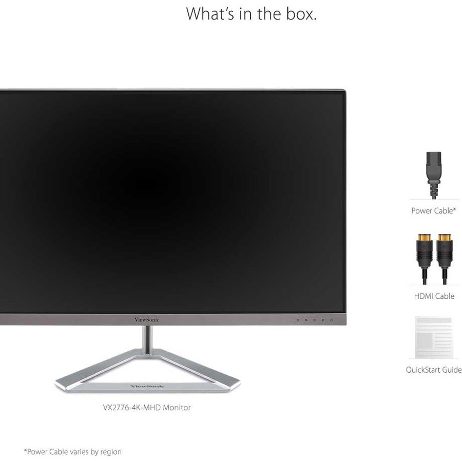 Viewsonic Vx Series Vx2776-4K-Mhd Led Display 68.6 Cm (27") 3840 X 2160 Pixels 4K Ultra Hd Black