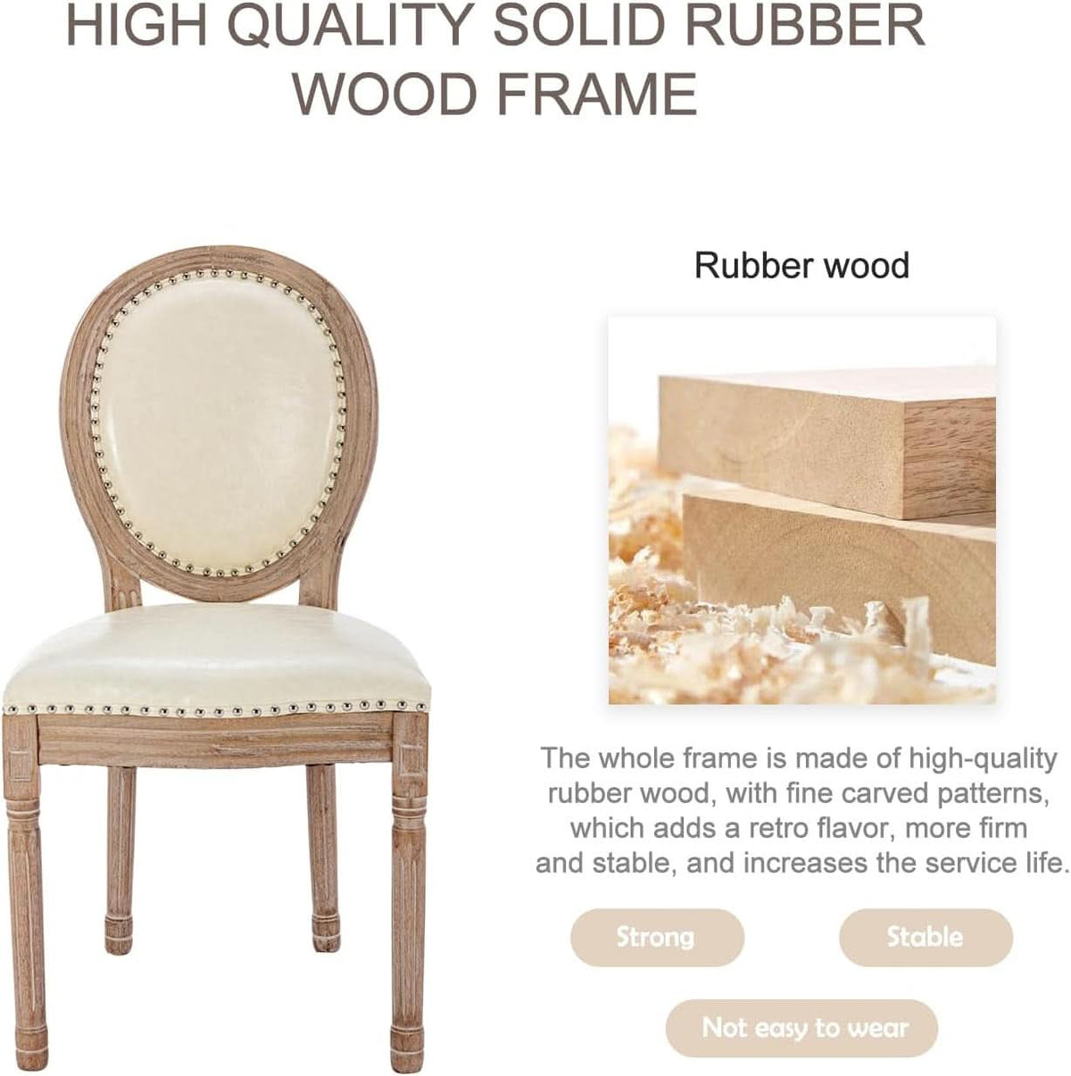Vintage French Leather Dining Chairs Set Of 4 Beige