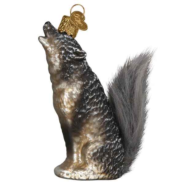 Vintage Howling Wolf Ornament