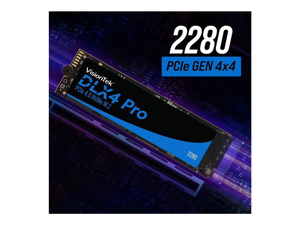 VisionTek DLX4 Pro - SSD - encrypted - 512 GB - internal - M.2 2280 - PCIe 4.0 x4 (NVMe) - TCG Opal Encryption 2.0