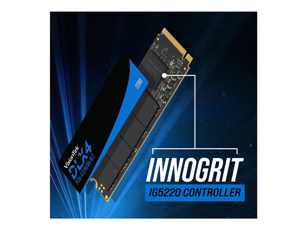 VisionTek DLX4 - SSD - encrypted - 512 GB - internal - M.2 2280 - PCIe 4.0 x4 (NVMe) - 256-bit AES - TCG Opal Encryption