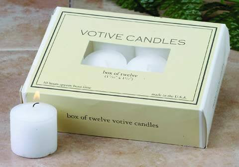 Votive Candles - White - Box 12