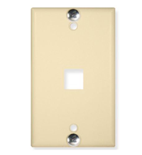 WALL PLATE- PHONE- FLUSH- 1-PORT- IVORY ICC-IC107FFWIV