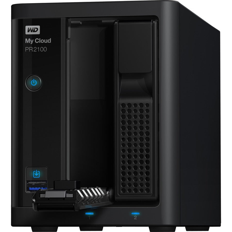 WD 4TB My Cloud PR2100 Pro Series Media Server with Transcoding, NAS - Network Attached Storage WDBBCL0040JBK-NESN