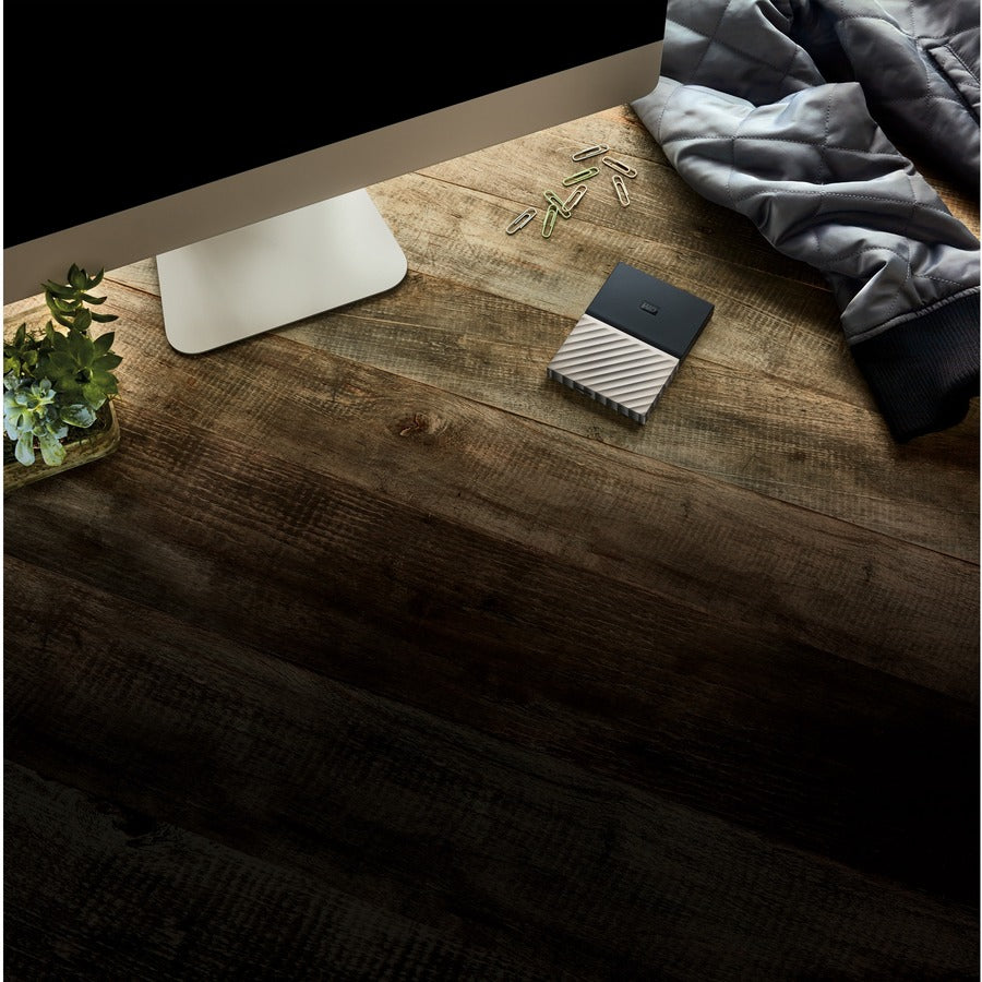 WD-IMSourcing My Passport Ultra WDBTLG0010BGD-WESN 1 TB Portable Hard Drive - External - White, Gold