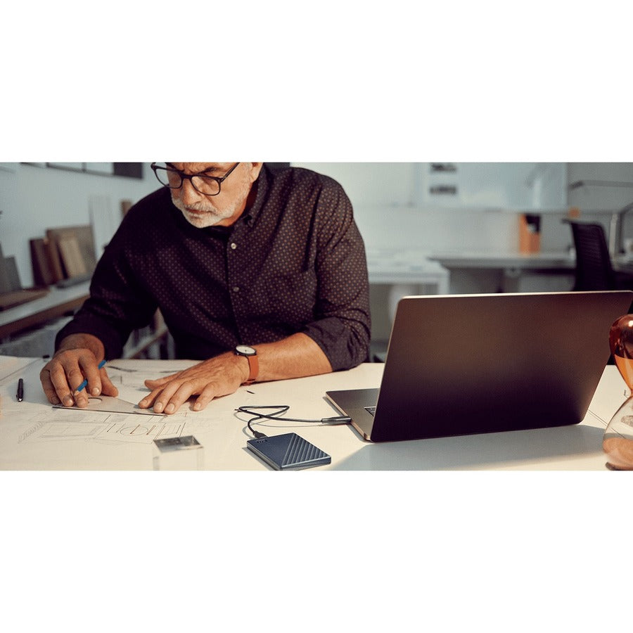 WD My Passport for Mac WDBA2D0020BBL 2 TB Portable Hard Drive - 2.5 External - Midnight Blue" WDBA2D0020BBL-WESN