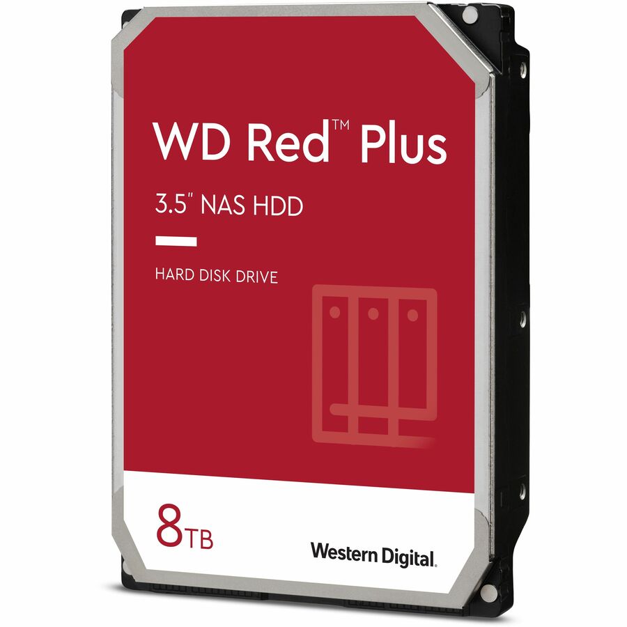 WD Red Plus WD80EFPX 8 TB Hard Drive - 3.5 Internal - SATA (SATA/600) - Conventional Magne