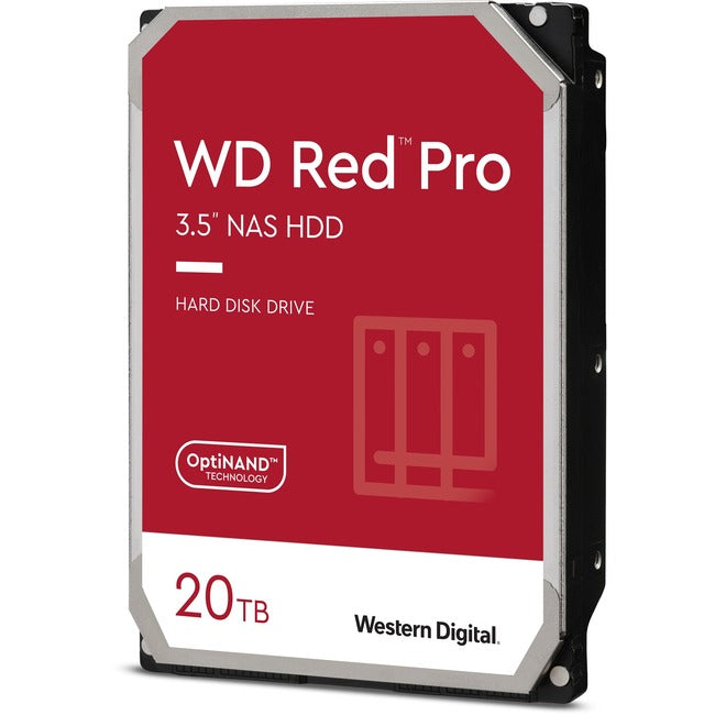 WD Red Pro WD201KFGX 20 TB Hard Drive - 3.5 Internal - SATA (SATA/600) - Conventional Magnetic Recording (CMR) Method"