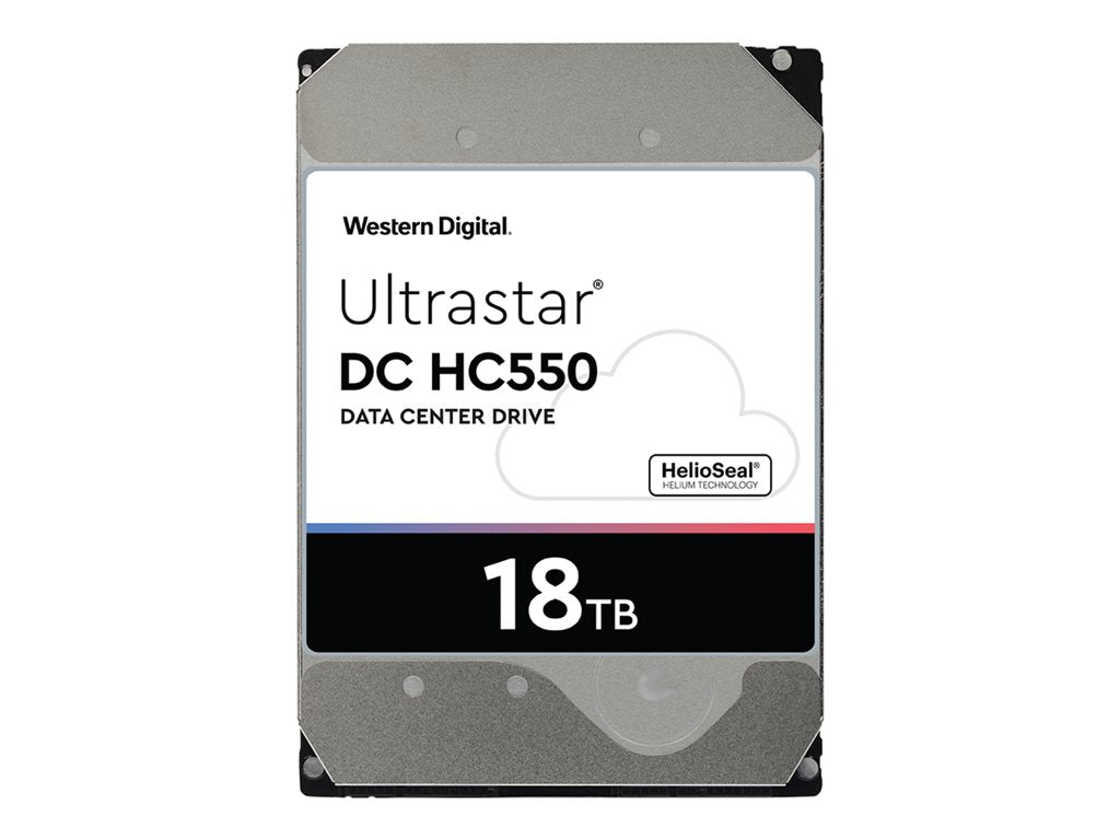 WD Ultrastar DC HC550 WUH721818AL5201 - Hard drive - encrypted - 18 TB - internal - 3.5 - SAS 12Gb/s - 7200 rpm - buffer: 512 1EX2479