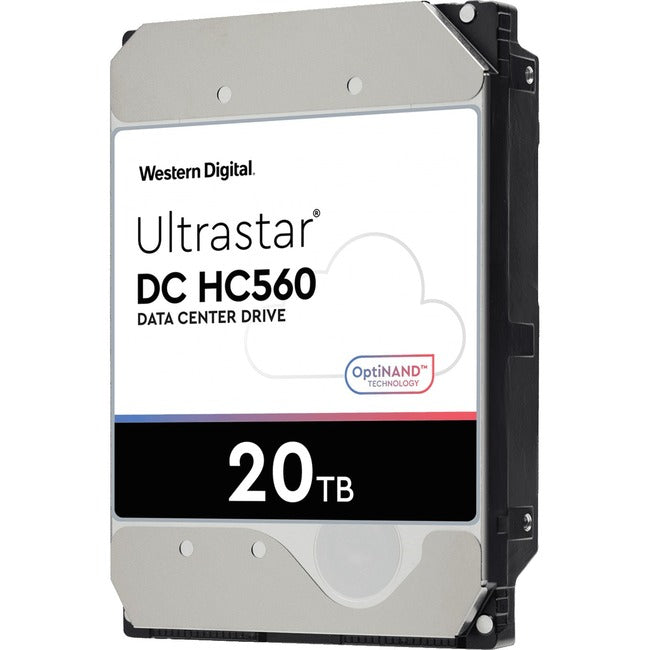 WD Ultrastar DC HC560 WUH722020ALE6L1 20 TB Hard Drive - 3.5 Internal - SATA (SATA/600) - Conventional Magnetic Recording (CMR) Method" 0F38754