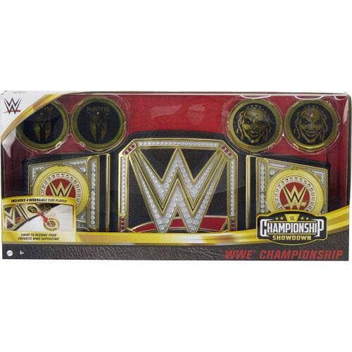 WWE Live Action Championship Belt with Interchangeable Plates for Kids