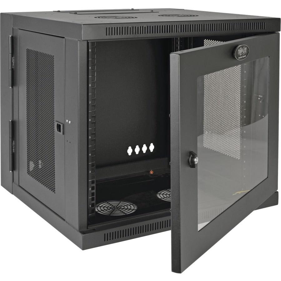Wall Mount Rack Cabinet 10U - SmartRack Low-Profile Switch Enclosure | Tripp Lite by Eaton SRW10USG