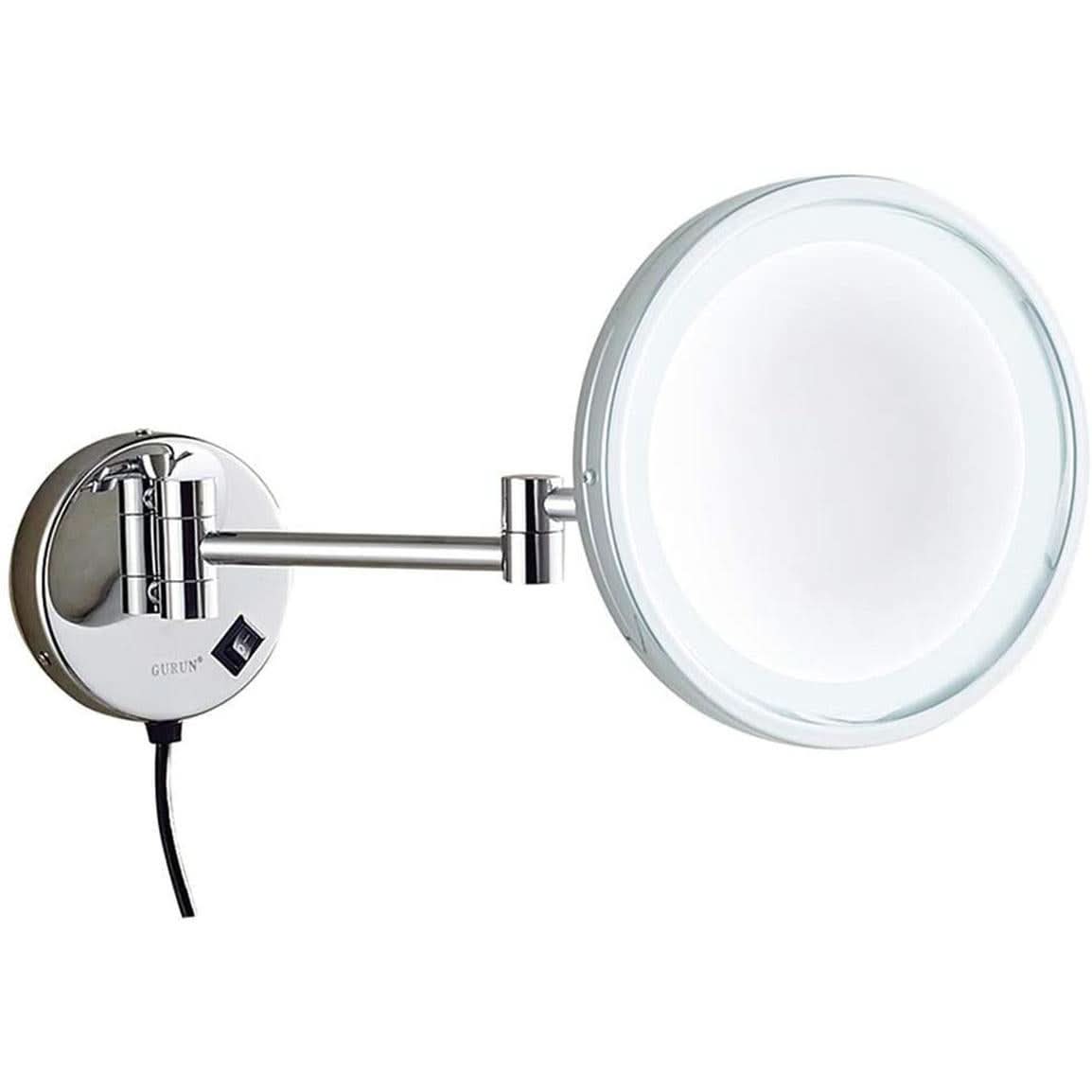 Wall Mounted Makeup Mirror With Lights And 3X Magnification