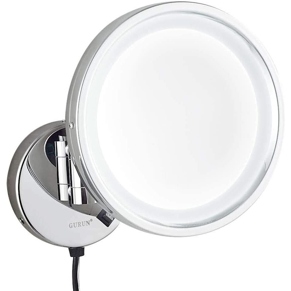 Wall Mounted Makeup Mirror With Lights And 3X Magnification