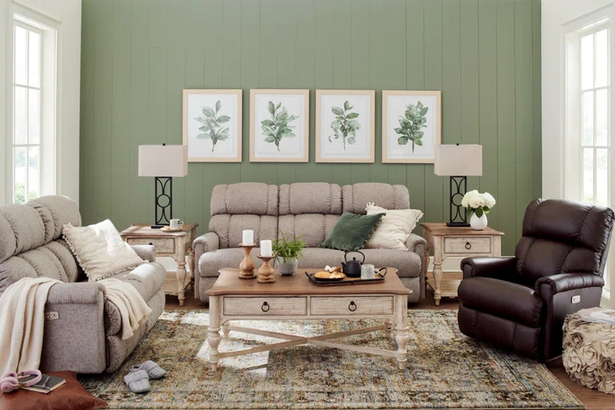 Wall Reclining Sofa With Iclean Fabric Wall Saver Design