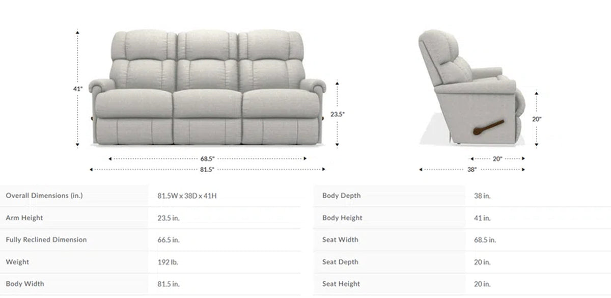 Wall Reclining Sofa With Iclean Fabric Wall Saver Design