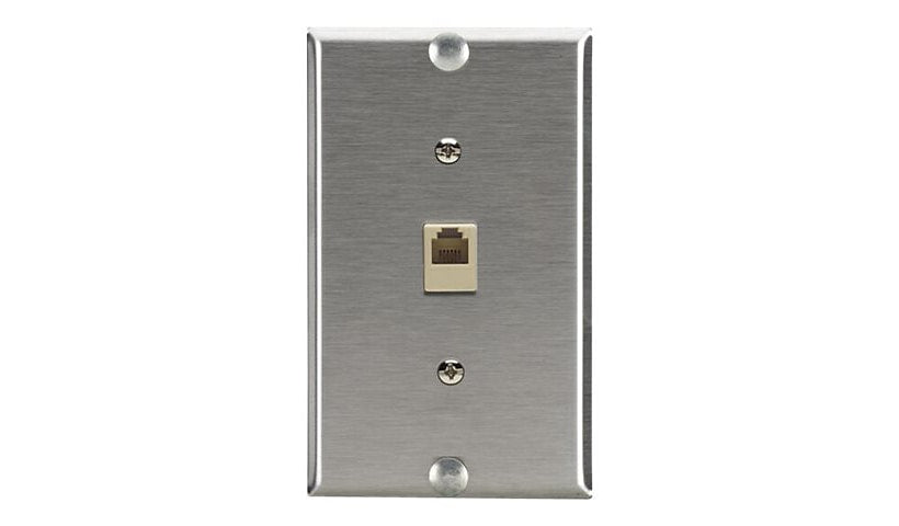Wallplate - Stainless Steel With Phone Jack