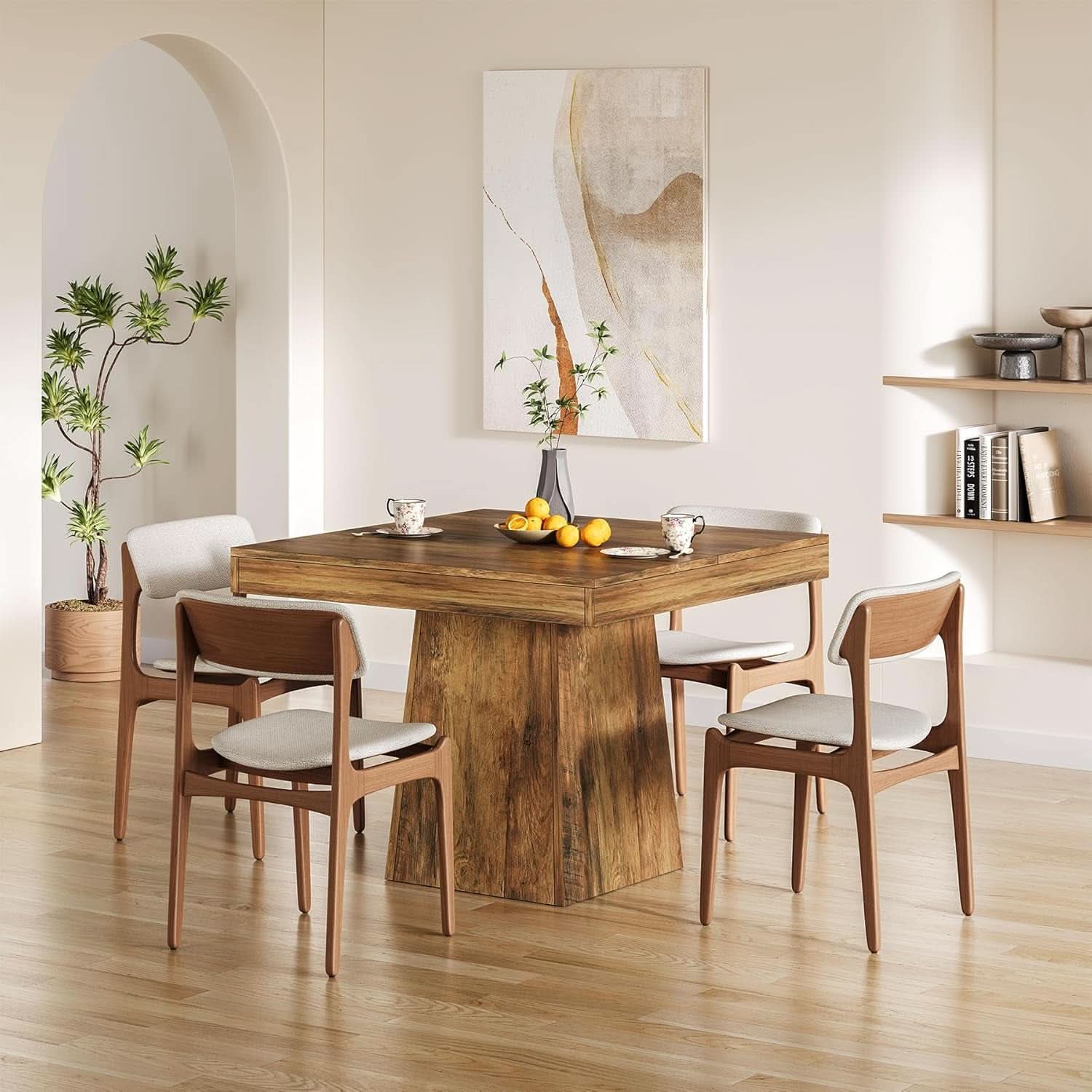 Walnut 31 5 Inch Farmhouse Dining Table For Small Spaces