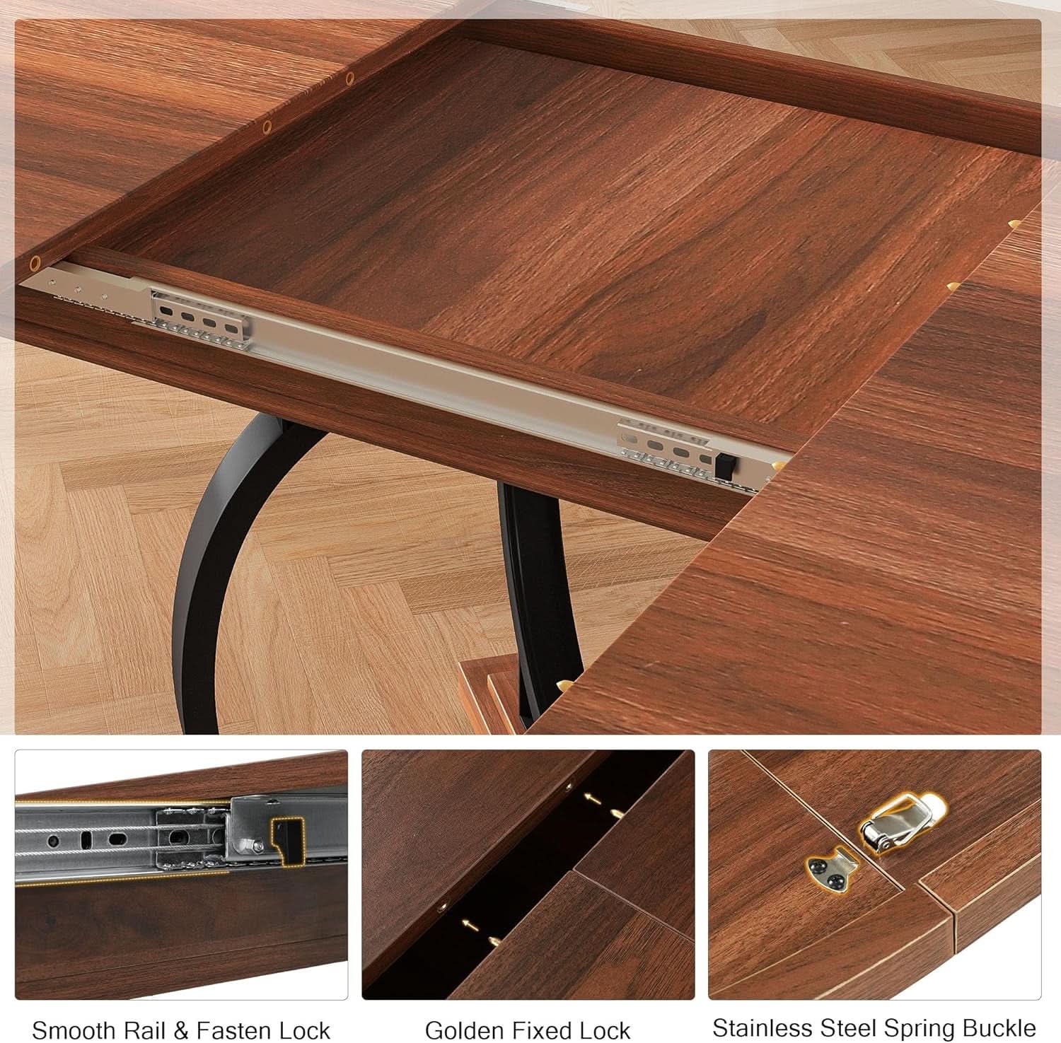 Walnut 59 Inch Fully Extendable Oval Dining Table