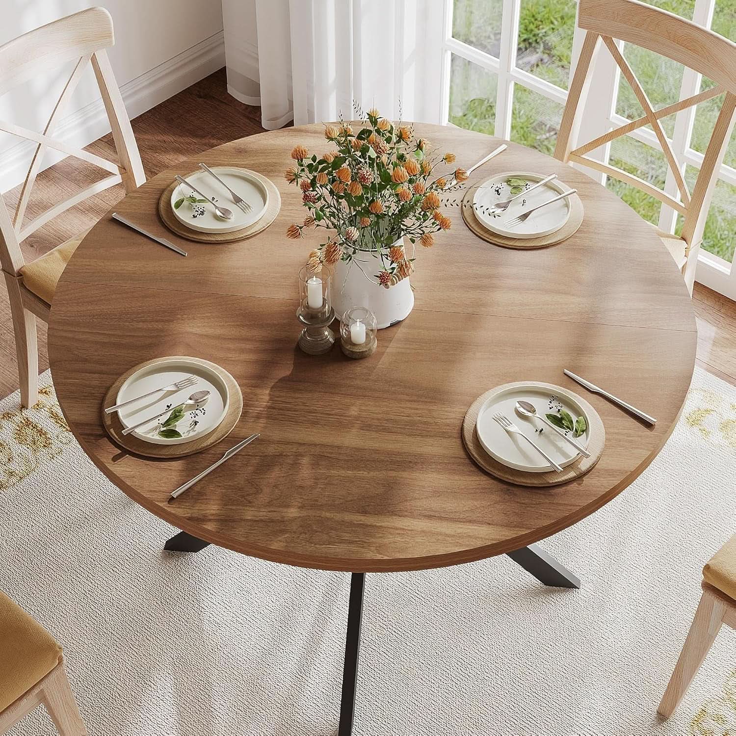 Walnut Dining Table For Four Farmhouse Kitchen Rustic