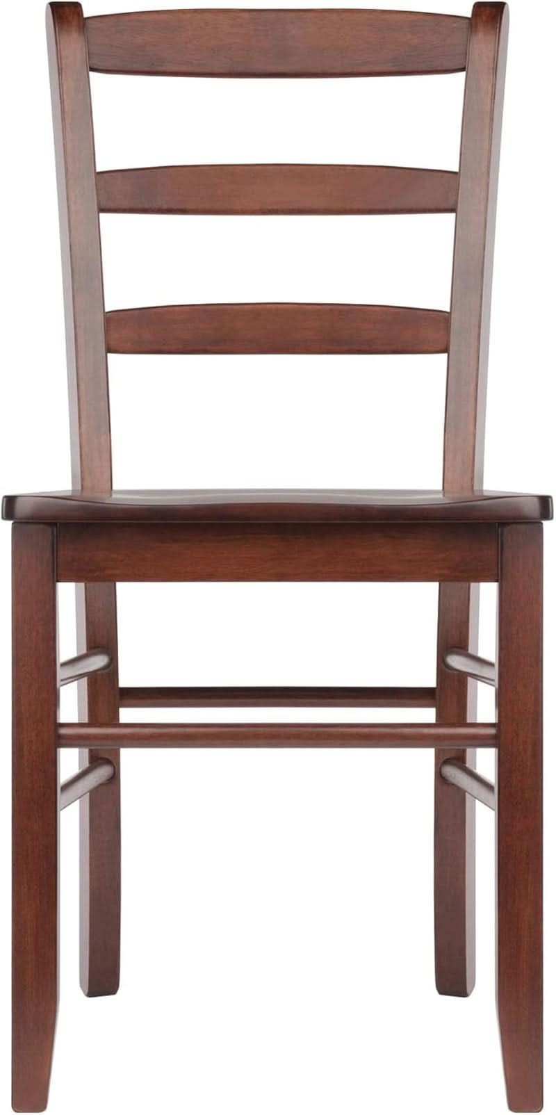 Walnut Ladder-Back Dining Chair Set for Dining Room