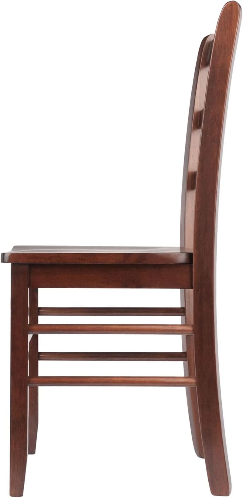 Walnut Ladder-Back Dining Chair Set for Dining Room
