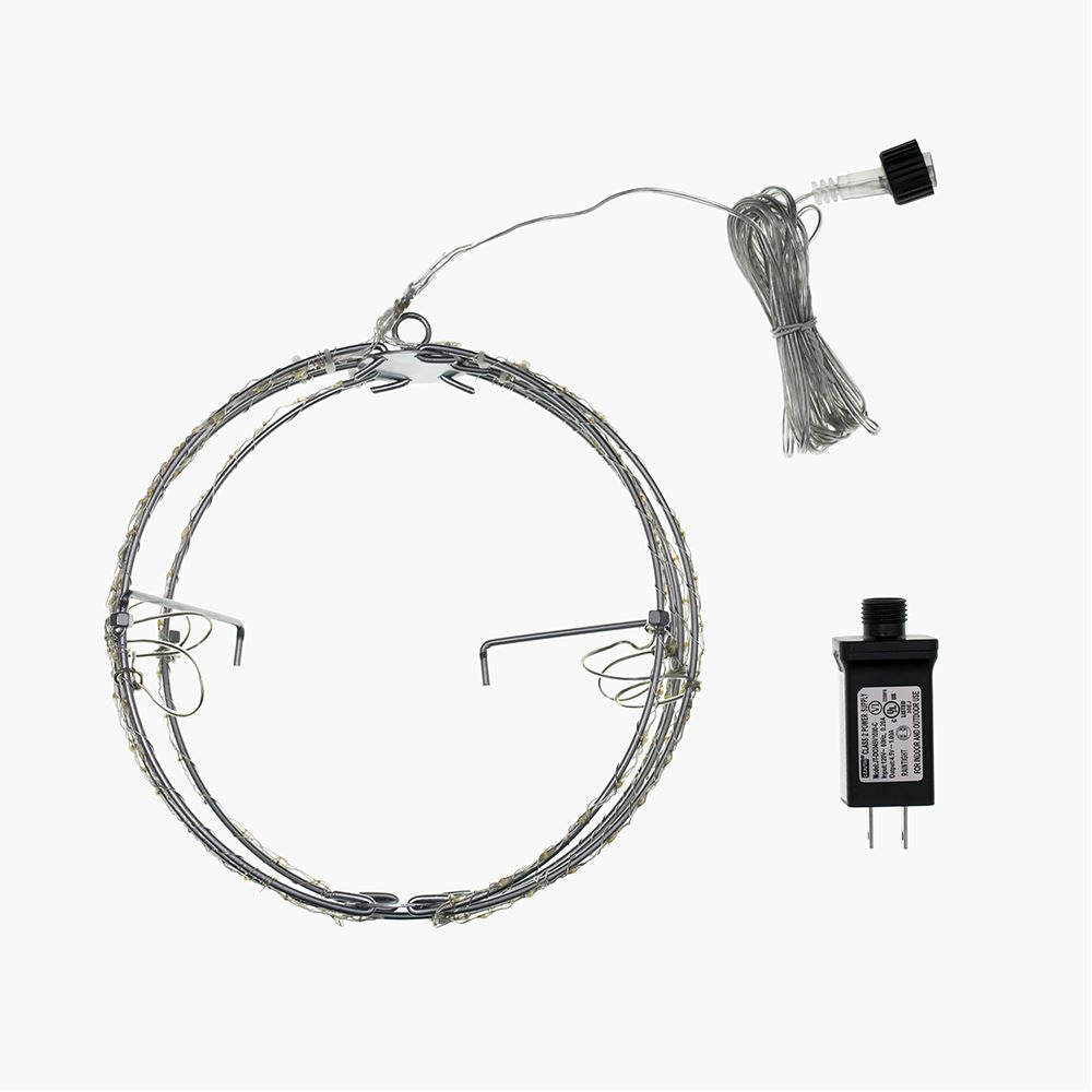 Warm White LED Foldable Metal Sphere - 8 Inch