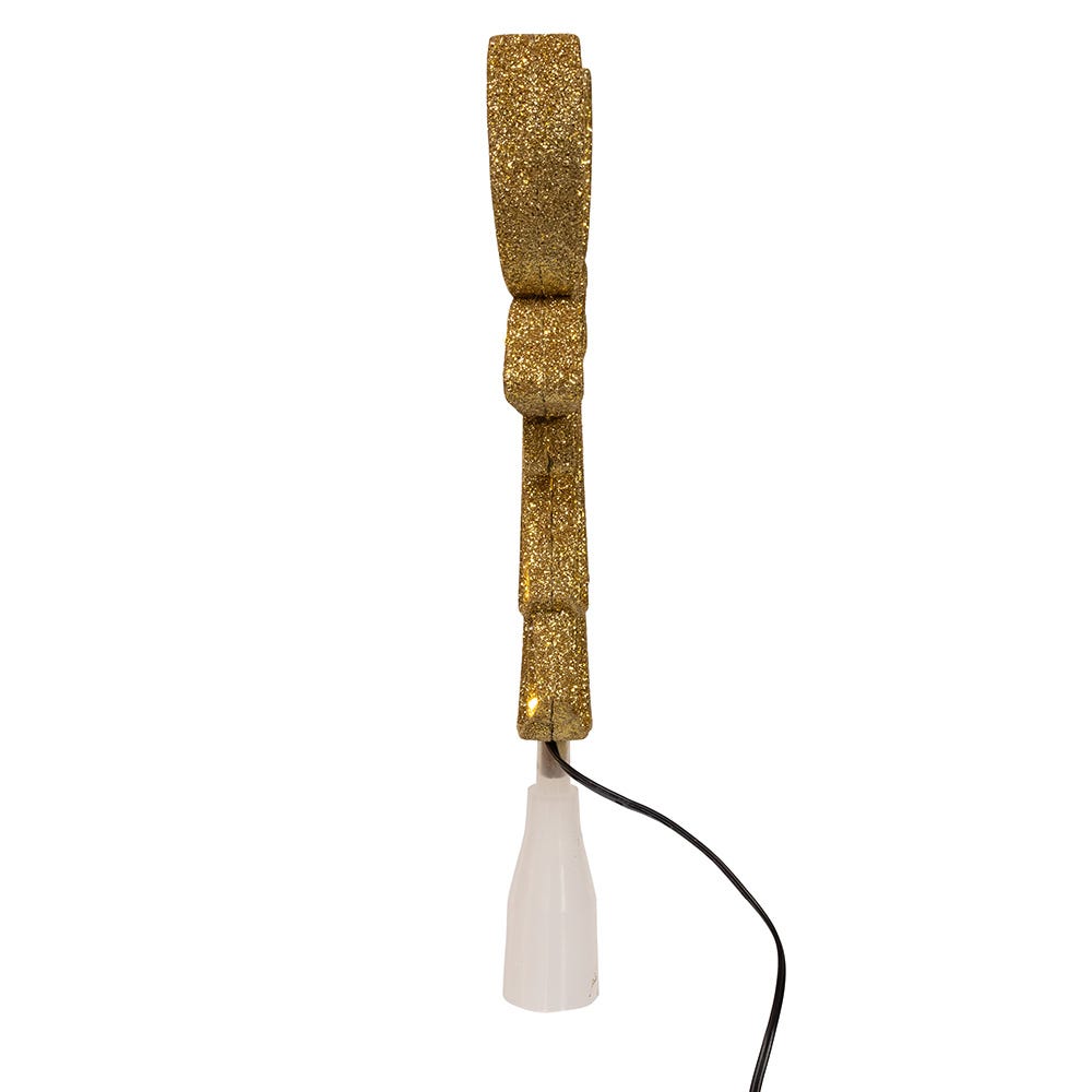 Warm White LED Gold Angel Treetop - 9.25 inch