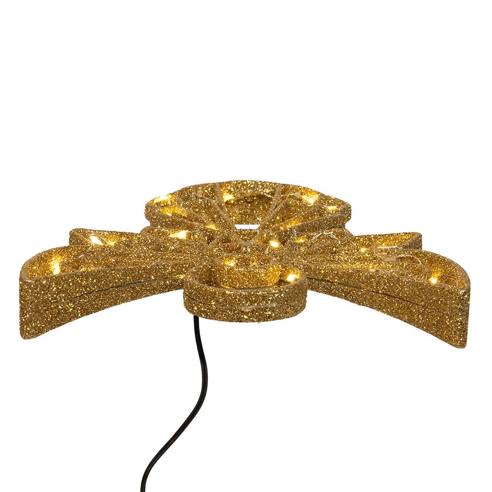 Warm White LED Gold Angel Treetop - 9.25 inch
