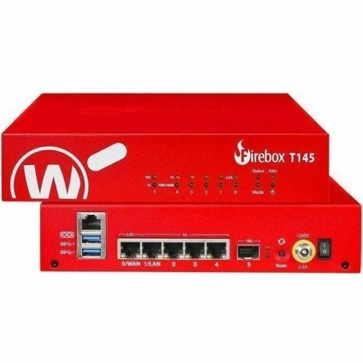 WatchGuard Firebox T145 Firewall with 1-Year Basic Security Suite for SMBs