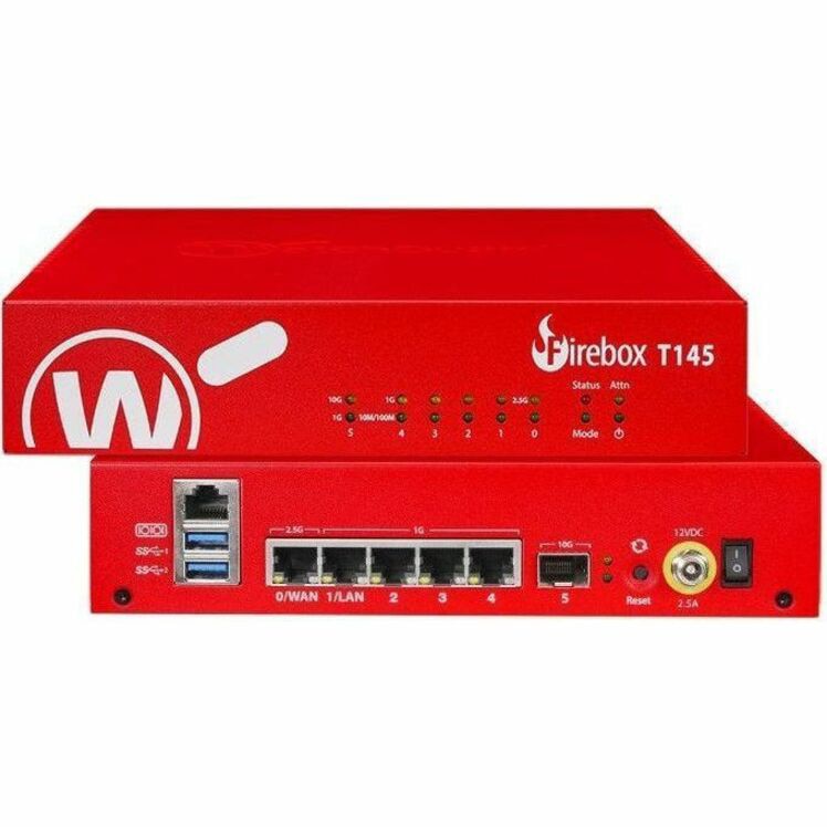 WatchGuard Firebox T145 Network Security Appliance with 3-Year Protection for SMBs