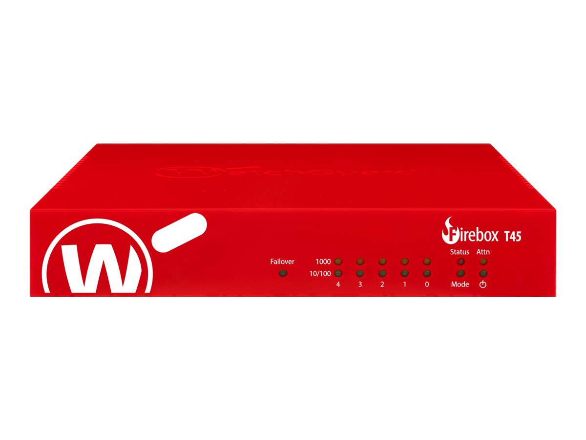 WatchGuard Firebox T45-PoE Firewall with 1-Year Total Security for SMBs