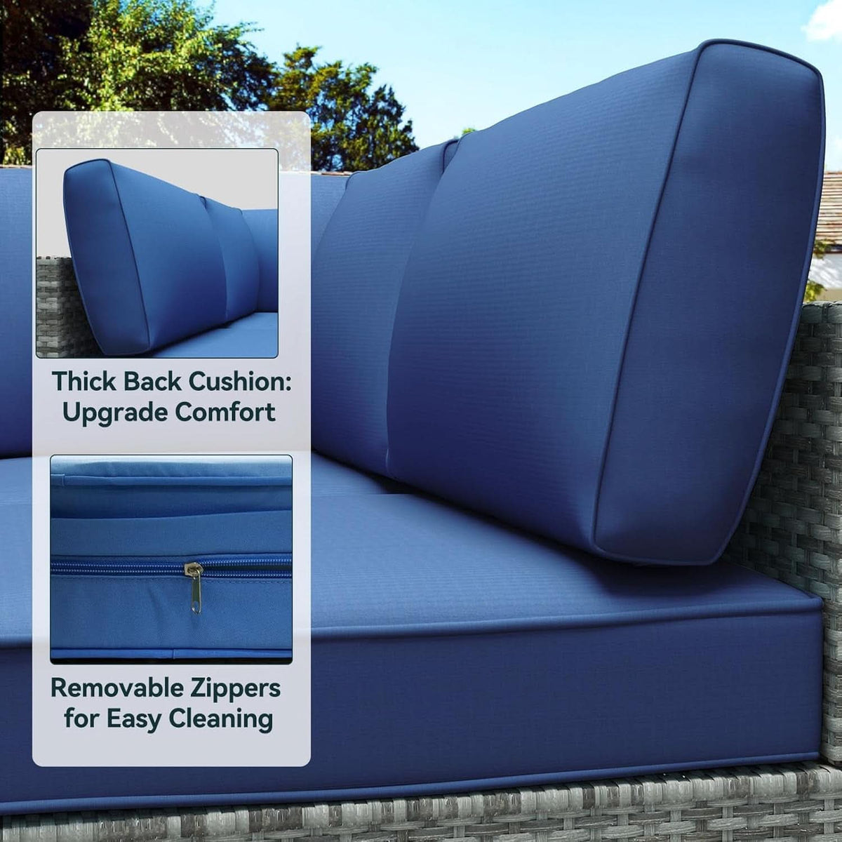 Water-Resistant Outdoor Cushions for Patio Furniture Sets