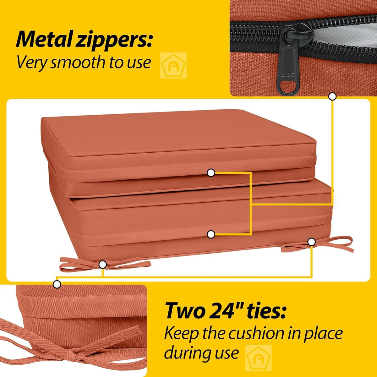 Waterproof Deep Seat Cushions Set for Patio Furniture