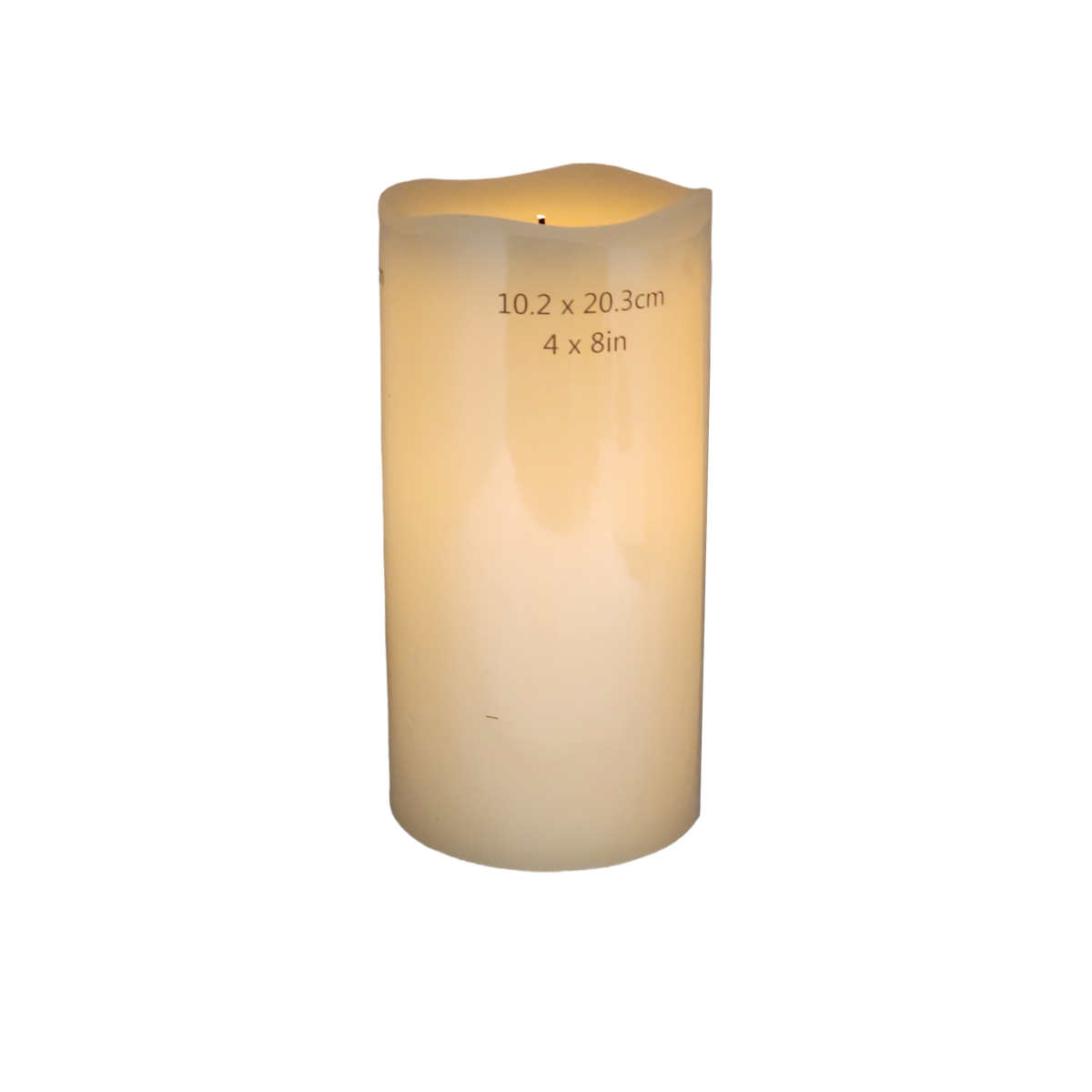 Wavy Edge Glow Wick Pillar Candle -