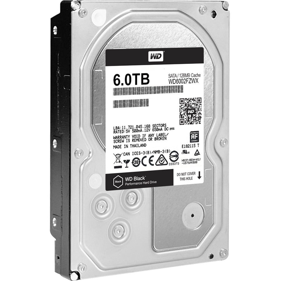 Wd Black 6Tb Performance Desktop Hard Disk Drive - 7200 Rpm Sata 6Gb/S 128Mb Cache 3.5 Inch - Wd6002Fzwx