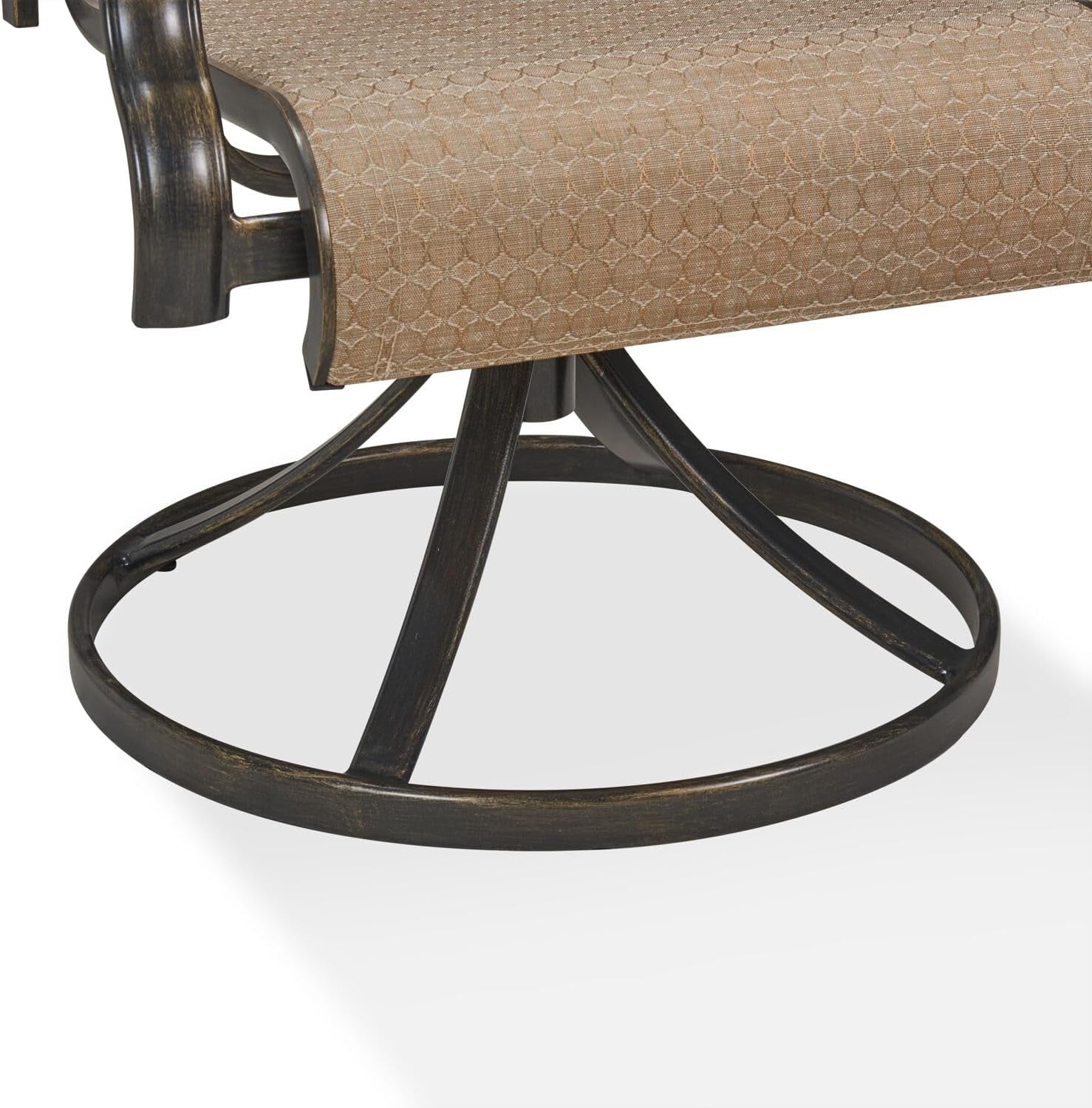 Weather Resistant Outdoor Dining Set with Swivel Rockers