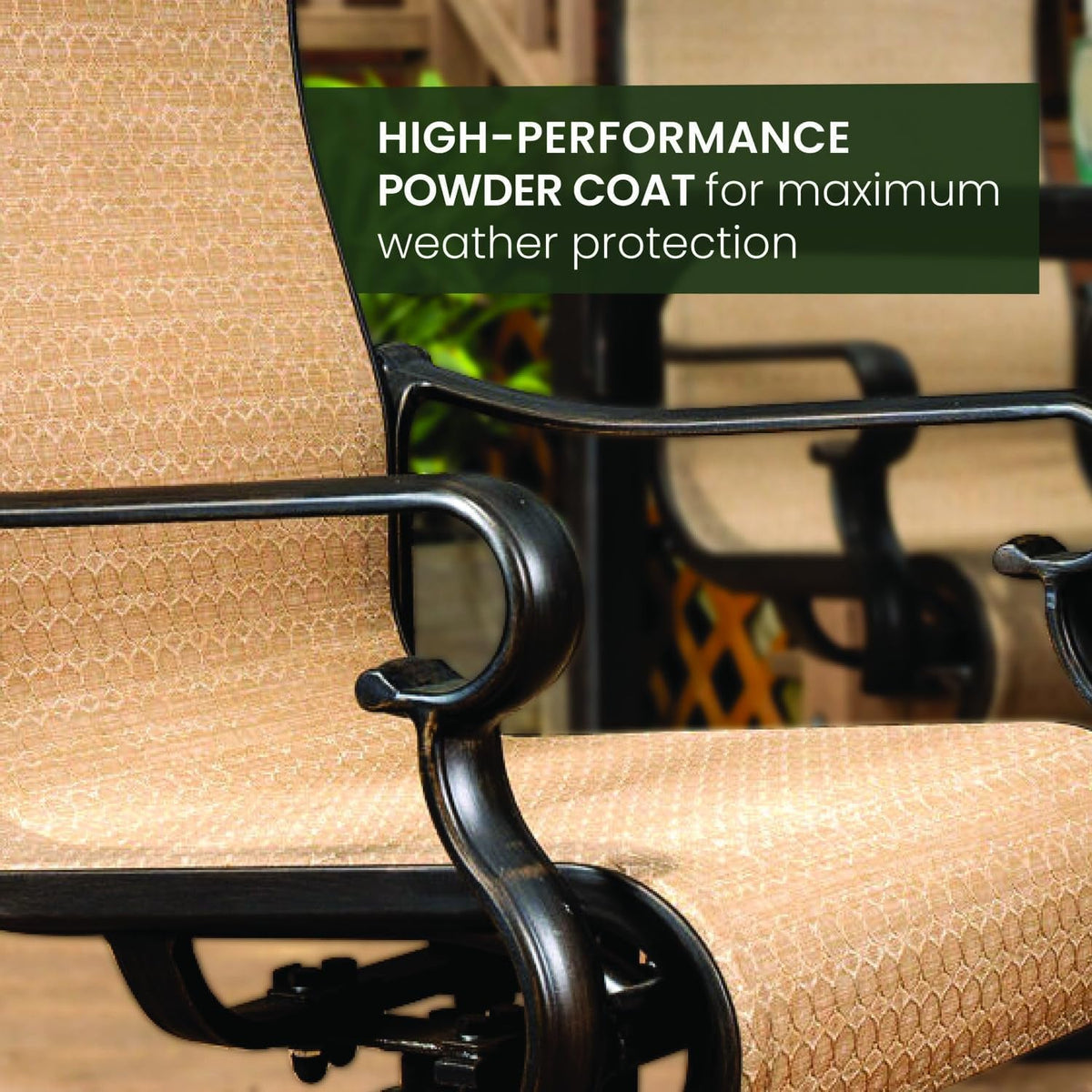 Weather Resistant Outdoor Dining Set with Swivel Rockers