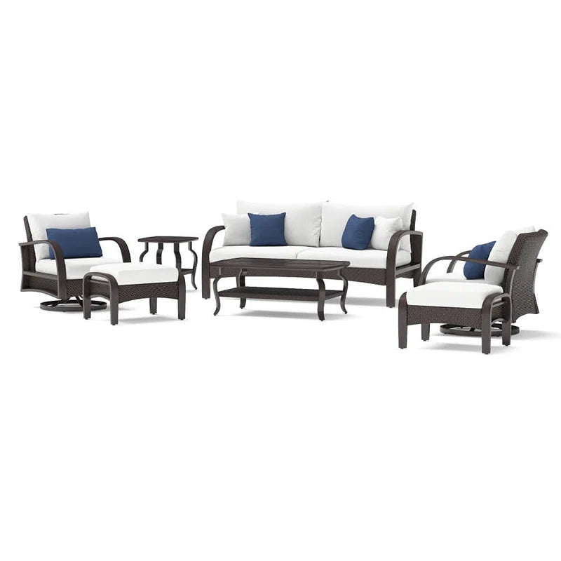 Weatherproof 7 Piece Outdoor Sofa Set With Cushions Included
