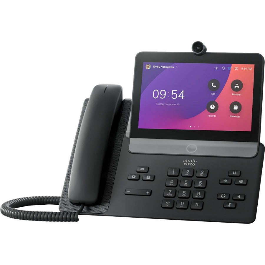 Webex 8875 IP Phone - Corded - Corded - Wi-Fi, Bluetooth - Desktop - Carbon Black