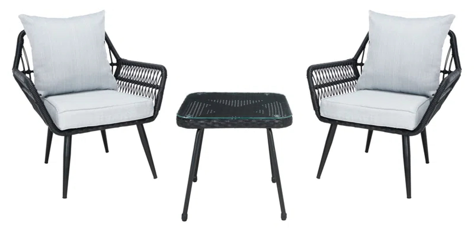 Weiland 3 Piece Outdoor Lounge Set Weatherproof Wicker
