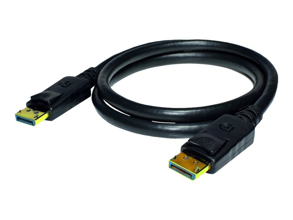 Weltron - DisplayPort cable - DisplayPort (M) latched to DisplayPort (M) latched - 6 ft - 4K60Hz support - black 91-720-06