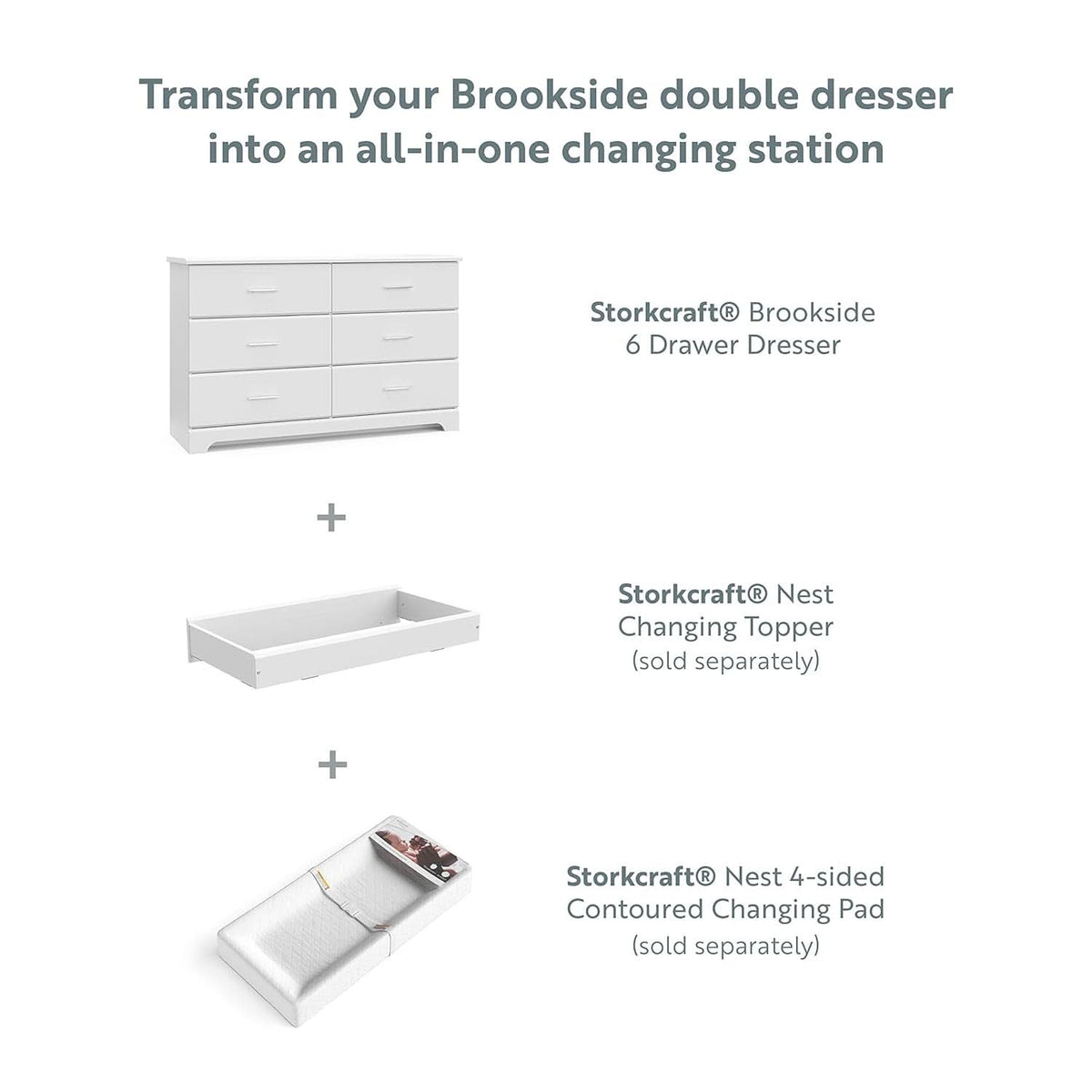 White 6 Drawer Dresser For Kids With GREENGUARD Gold Safety Kit