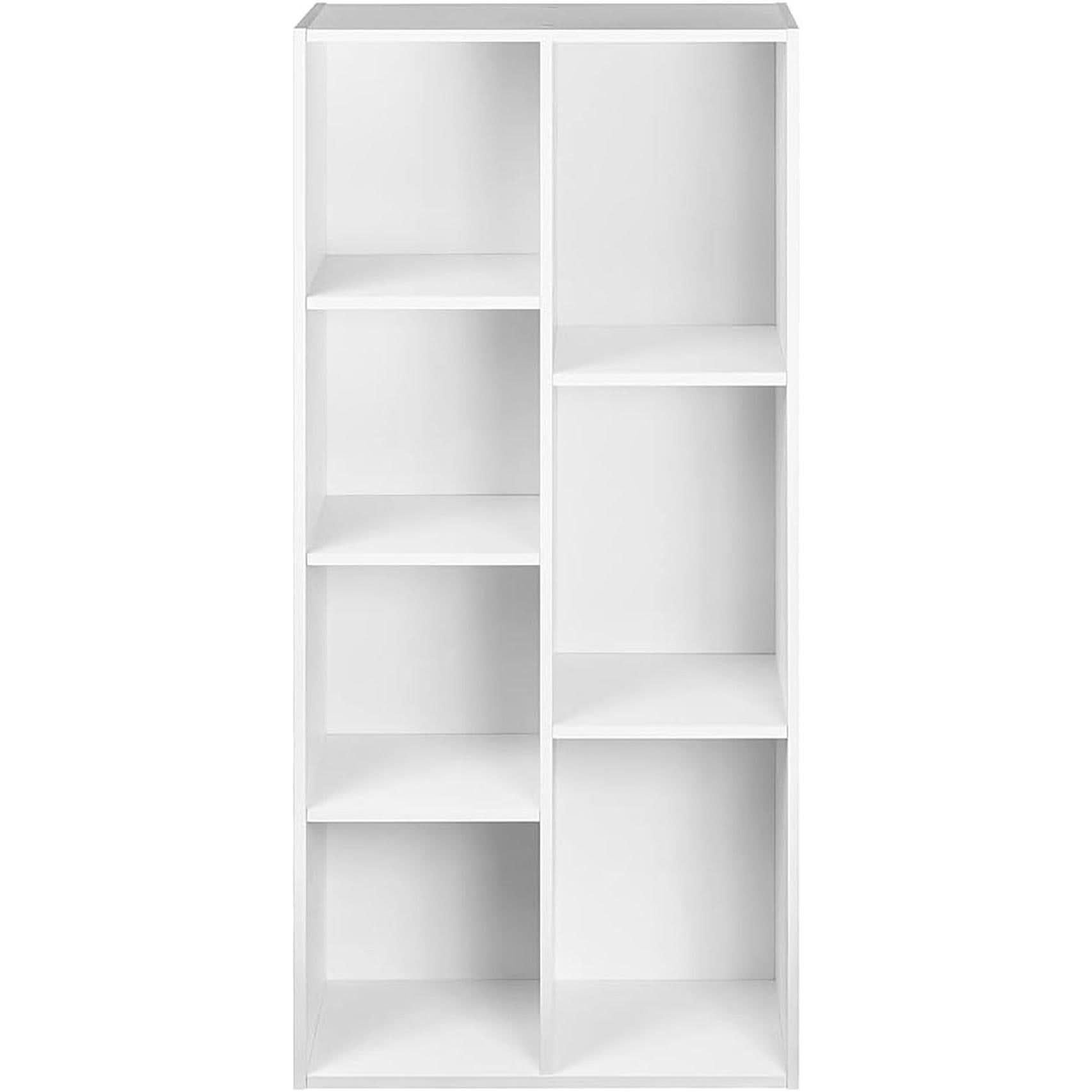 White 7 Cube Organizer Bookcase Storage Shelves Unit