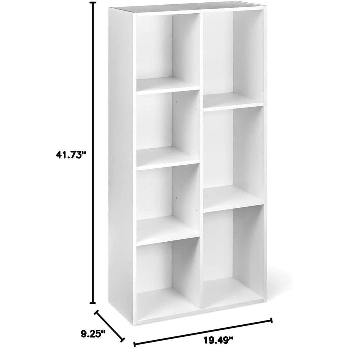 White 7 Cube Organizer Bookcase Storage Shelves Unit